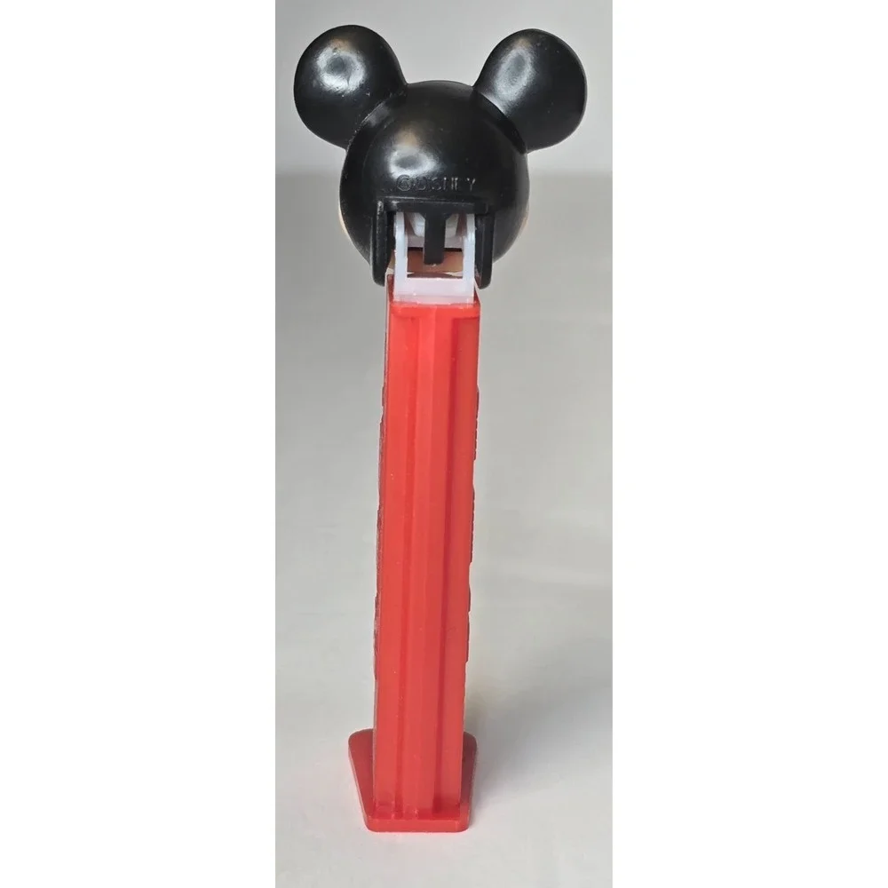 VINTAGE PEZ DISNEY'S MICKEY MOUSE RED‎ DISPENSER WITH FEET COLLECTIBLE EUC